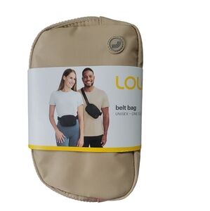 Lole Unisex Belt Bag Adjustable Strap Two Way Zipper Tan NWT